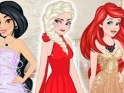 Elsa, Jasmine și Ariel pe covorul roșu