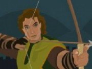 Robin Hood de tras cu arcul